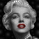 3D MARILYN MONROE POSTER KİŞİYE ÖZEL BASKI 01