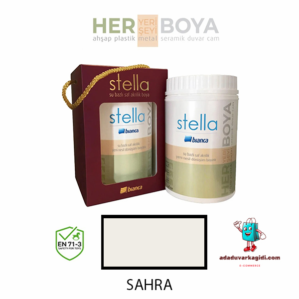 SAHRA-1LT BİANCA STELLA DÖNÜŞÜM BOYASI 1 LT (SAHRA) - Görsel 1